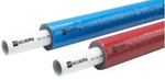 Tubería multicapa aislada PE-RT/AL/PE-RT, referencia P-PERTAL16AZ de la serie heliklima de Heliroma. 6mm. Azul. 16x2. RL 50 mt